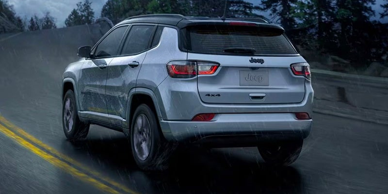 2024 Jeep Compass driving in the rain