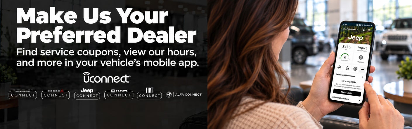 uconnect® make us your preferred dealer | Bergstrom Chrysler Dodge Jeep Ram of Oshkosh in Oshkosh WI