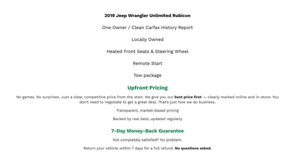 2019 Jeep Wrangler Unlimited Rubicon 4x4