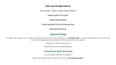 2024 Jeep Wrangler 4-Door Rubicon 4x4