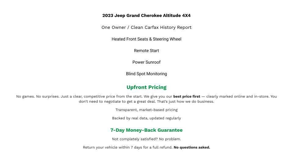 2023 Jeep Grand Cherokee Altitude 4x4