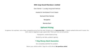 2023 Jeep Grand Cherokee L Limited 4x4