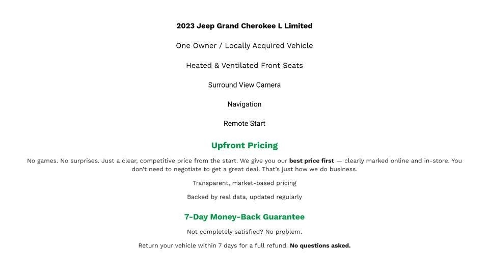 2023 Jeep Grand Cherokee L Limited 4x4