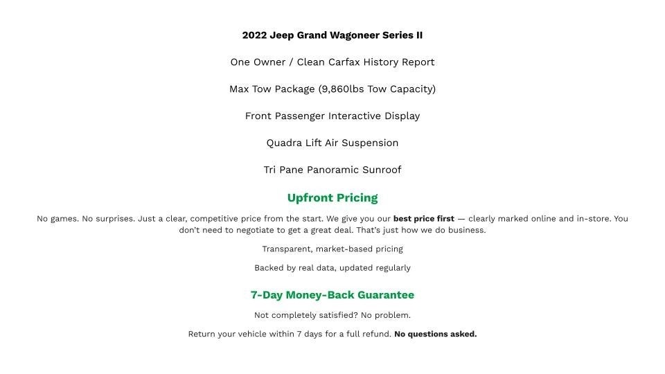 2022 Jeep Grand Wagoneer Series II 4x4