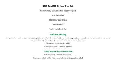 2025 RAM 1500 Big Horn Crew Cab 4x4 5'7' Box