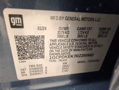 2024 Chevrolet SILVERADO 1500 4WD Crew Cab Short Bed LT with 2FL