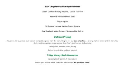 2023 Chrysler Pacifica Hybrid Limited