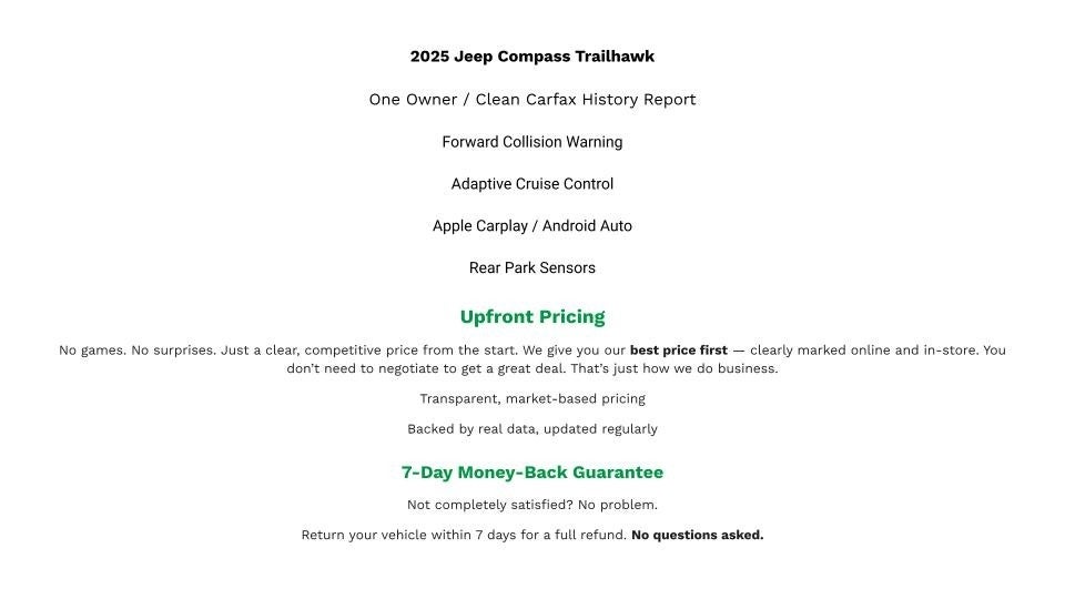 2025 Jeep Compass Trailhawk 4x4