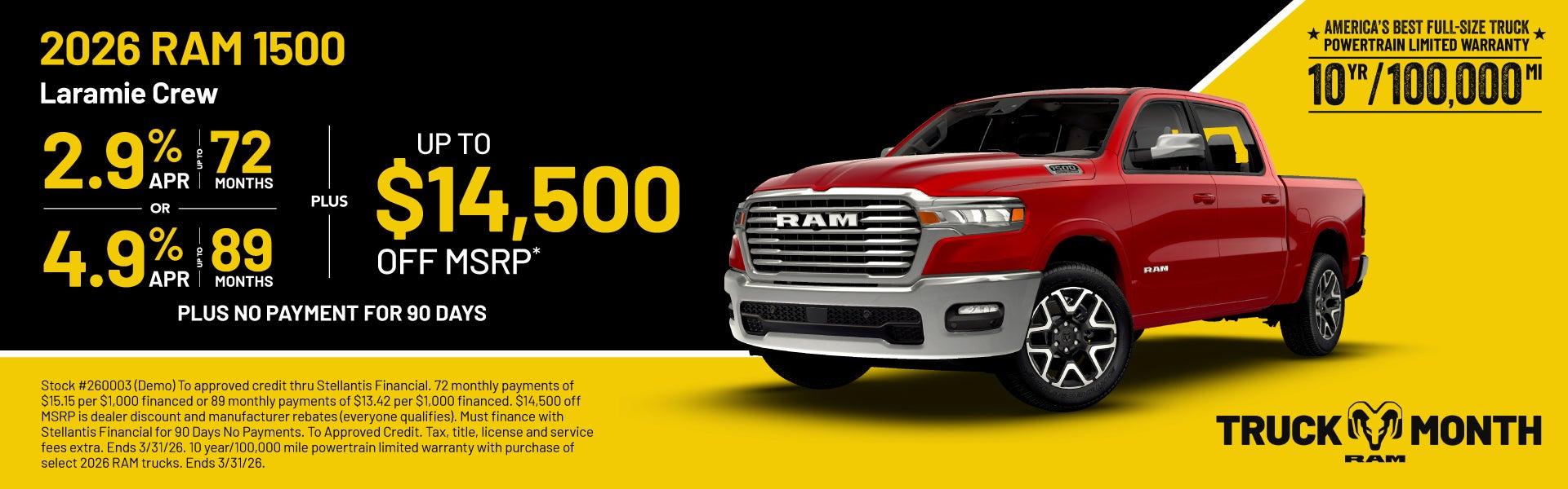 2026 Ram 1500 Laramie Crew